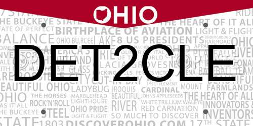 DET2CLE Ohio License Plate