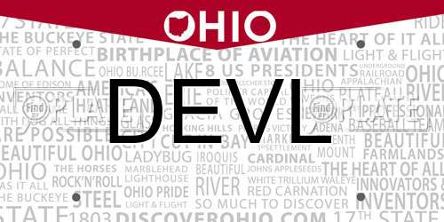 DEVL Ohio License Plate