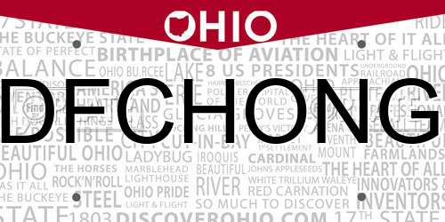 DFCHONG Ohio License Plate