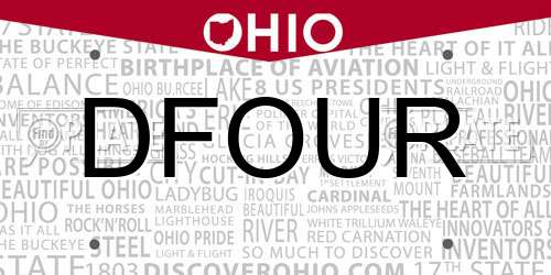 DFOUR Ohio License Plate
