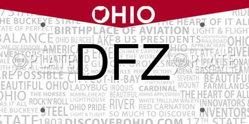 DFZ Ohio License Plate