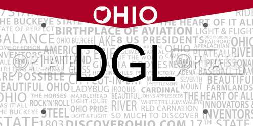 DGL Ohio License Plate