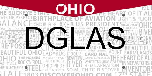DGLAS Ohio License Plate