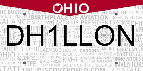 DH1LLON Ohio License Plate