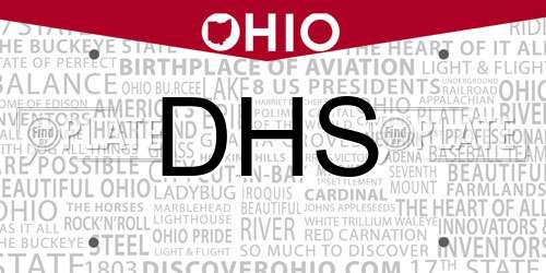 DHS Ohio License Plate