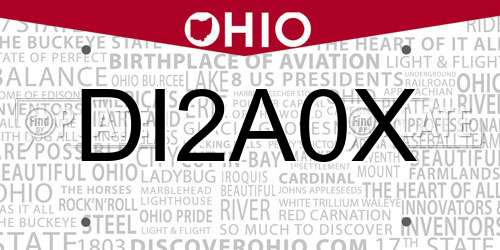 DI2A0X Ohio License Plate