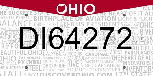 DI64272 Ohio License Plate