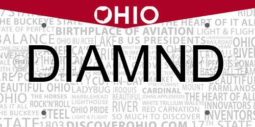 DIAMND Ohio License Plate