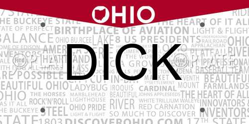 DICK Ohio License Plate