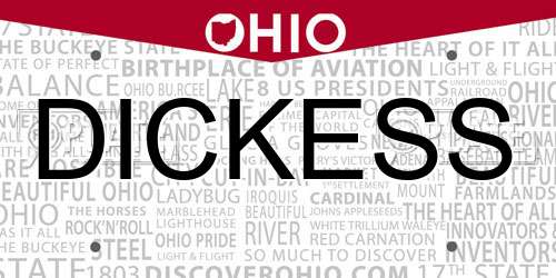 DICKESS Ohio License Plate