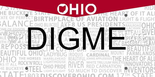 DIGME Ohio License Plate