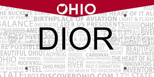 DIOR Ohio License Plate