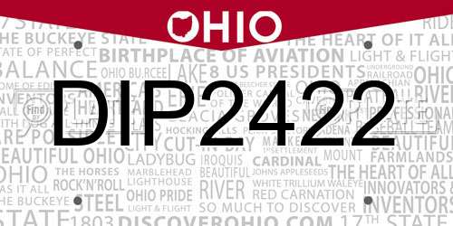 DIP2422 Ohio License Plate