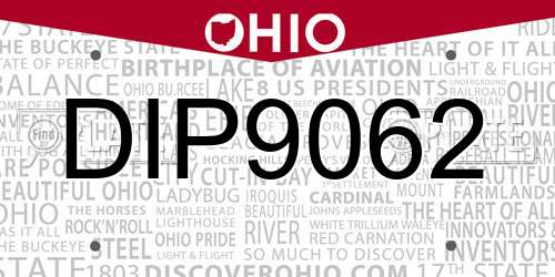 DIP9062 Ohio License Plate