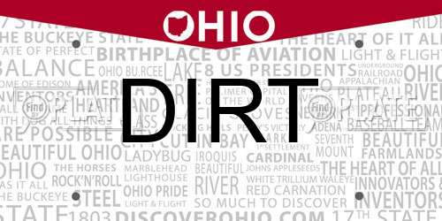 DIRT Ohio License Plate