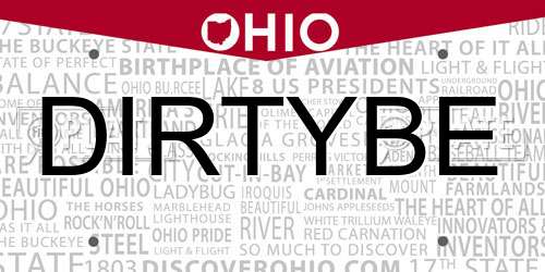 DIRTYBE Ohio License Plate