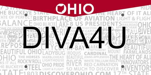 DIVA4U Ohio License Plate