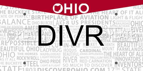 DIVR Ohio License Plate