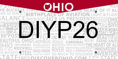 DIYP26 Ohio License Plate