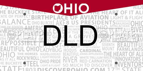 DLD Ohio License Plate