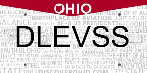 DLEVSS Ohio License Plate