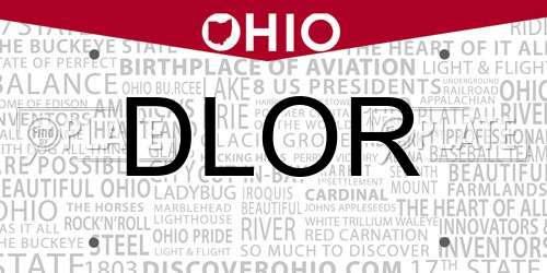 DLOR Ohio License Plate