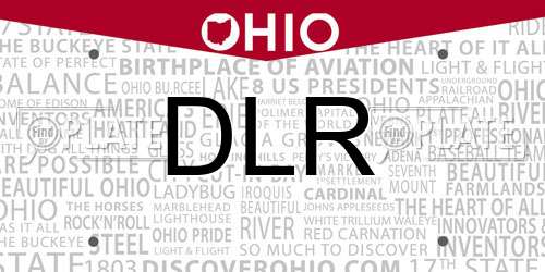 DLR Ohio License Plate