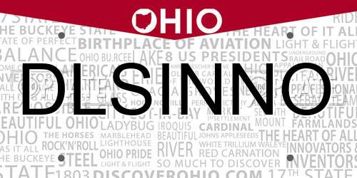 DLSINNO Ohio License Plate