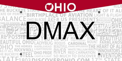 DMAX Ohio License Plate