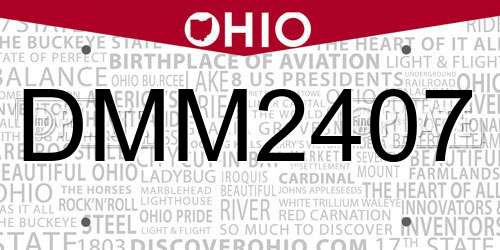 DMM2407 Ohio License Plate