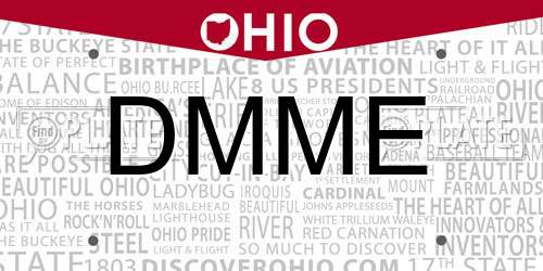 DMME Ohio License Plate