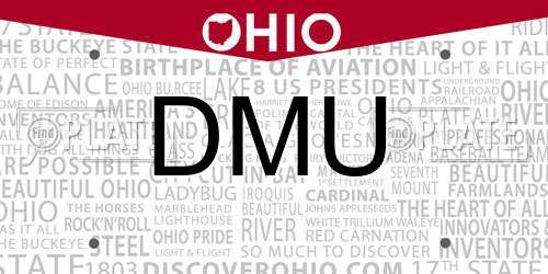 DMU Ohio License Plate