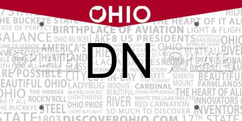 DN Ohio License Plate