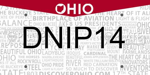 DNIP14 Ohio License Plate
