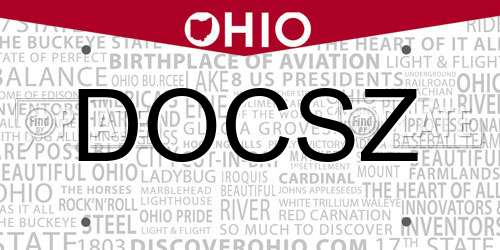 DOCSZ Ohio License Plate