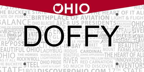 DOFFY Ohio License Plate