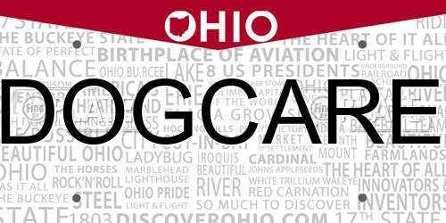 DOGCARE Ohio License Plate