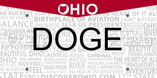 DOGE Ohio License Plate