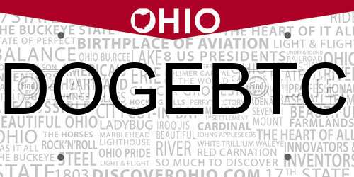 DOGEBTC Ohio License Plate