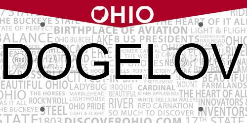 DOGELOV Ohio License Plate