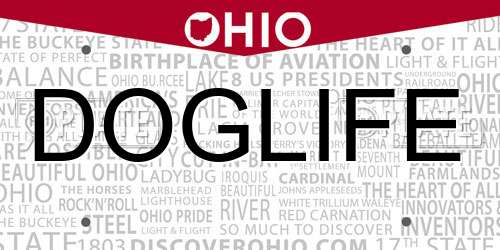 DOGLIFE Ohio License Plate