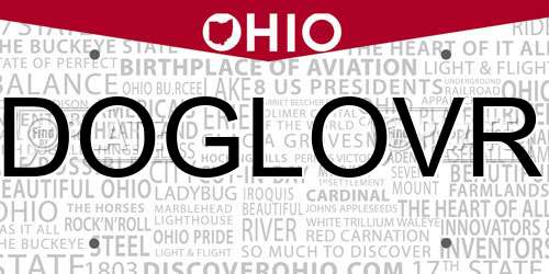 DOGLOVR Ohio License Plate