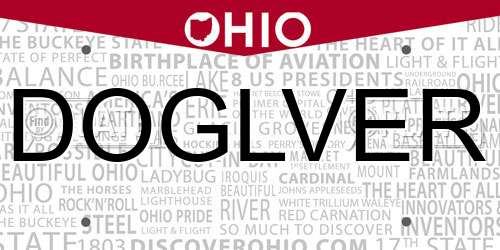 DOGLVER Ohio License Plate