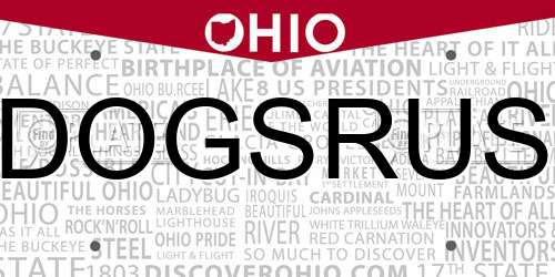DOGSRUS Ohio License Plate