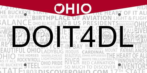DOIT4DL Ohio License Plate