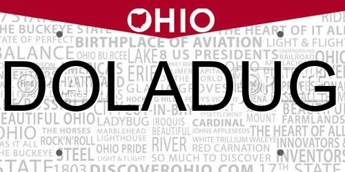 DOLADUG Ohio License Plate