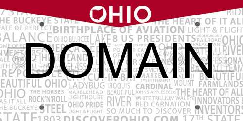 DOMAIN Ohio License Plate