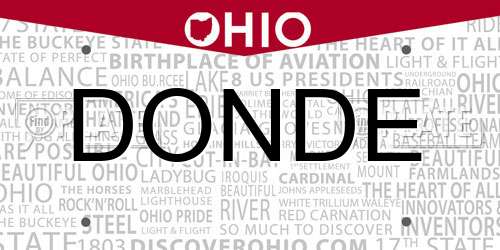 DONDE Ohio License Plate