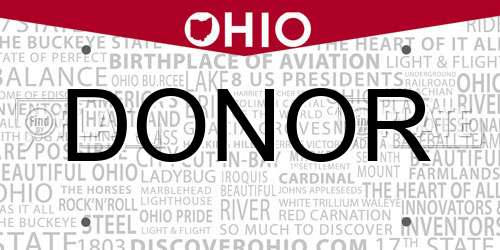 DONOR Ohio License Plate