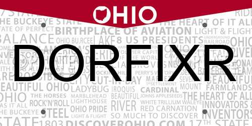 DORFIXR Ohio License Plate